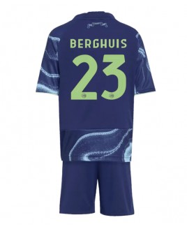 Günstige Ajax Steven Berghuis #23 Auswärts Trikotsatzt Kinder 2025-26 Kurzarm (+ Kurze Hosen)
